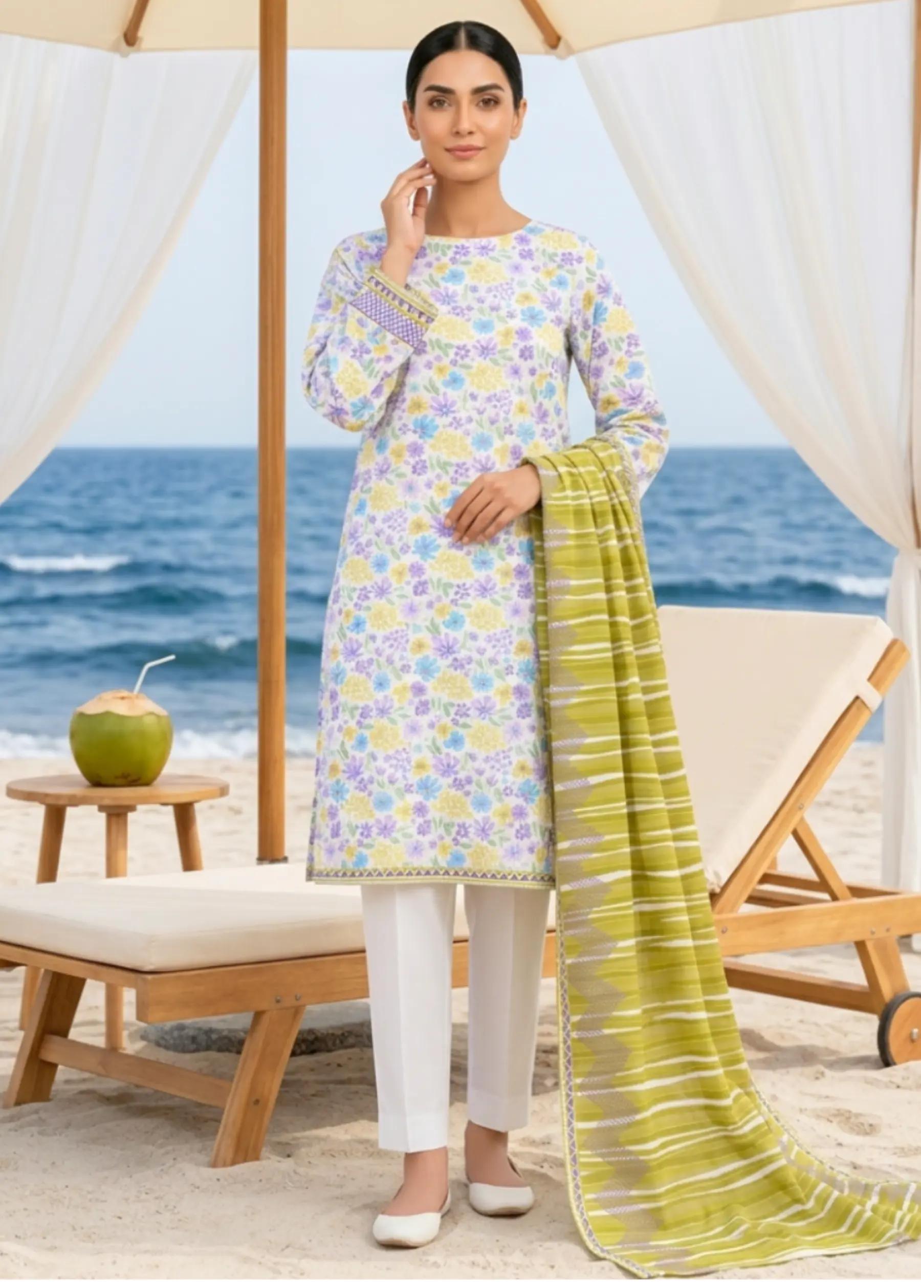 Onae by J. Volume 12 – Summer Collection 3PC Lawn Suit Design 03