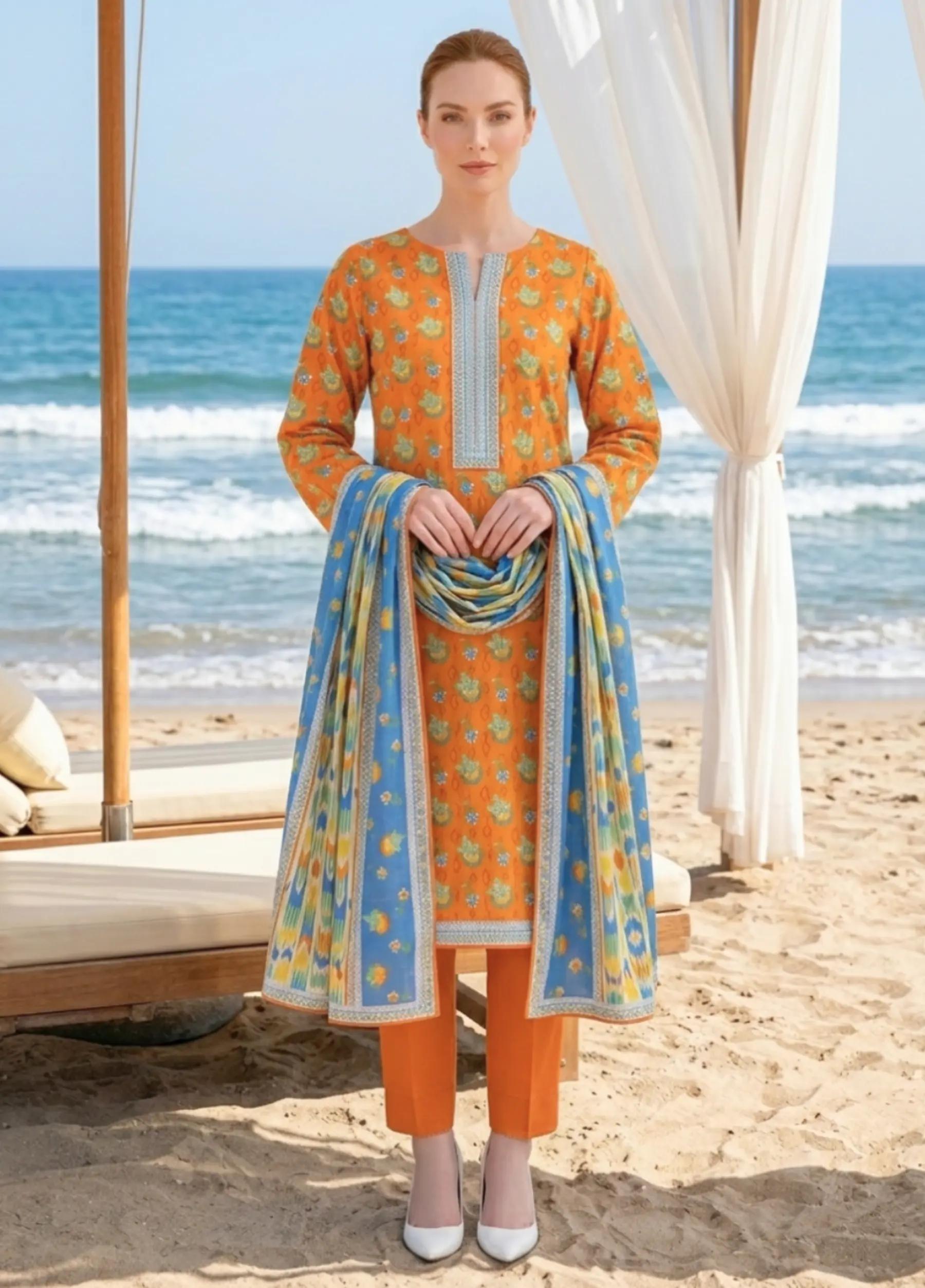 Onae by J. Volume 12 – Summer Collection 3PC Lawn Suit Design 04