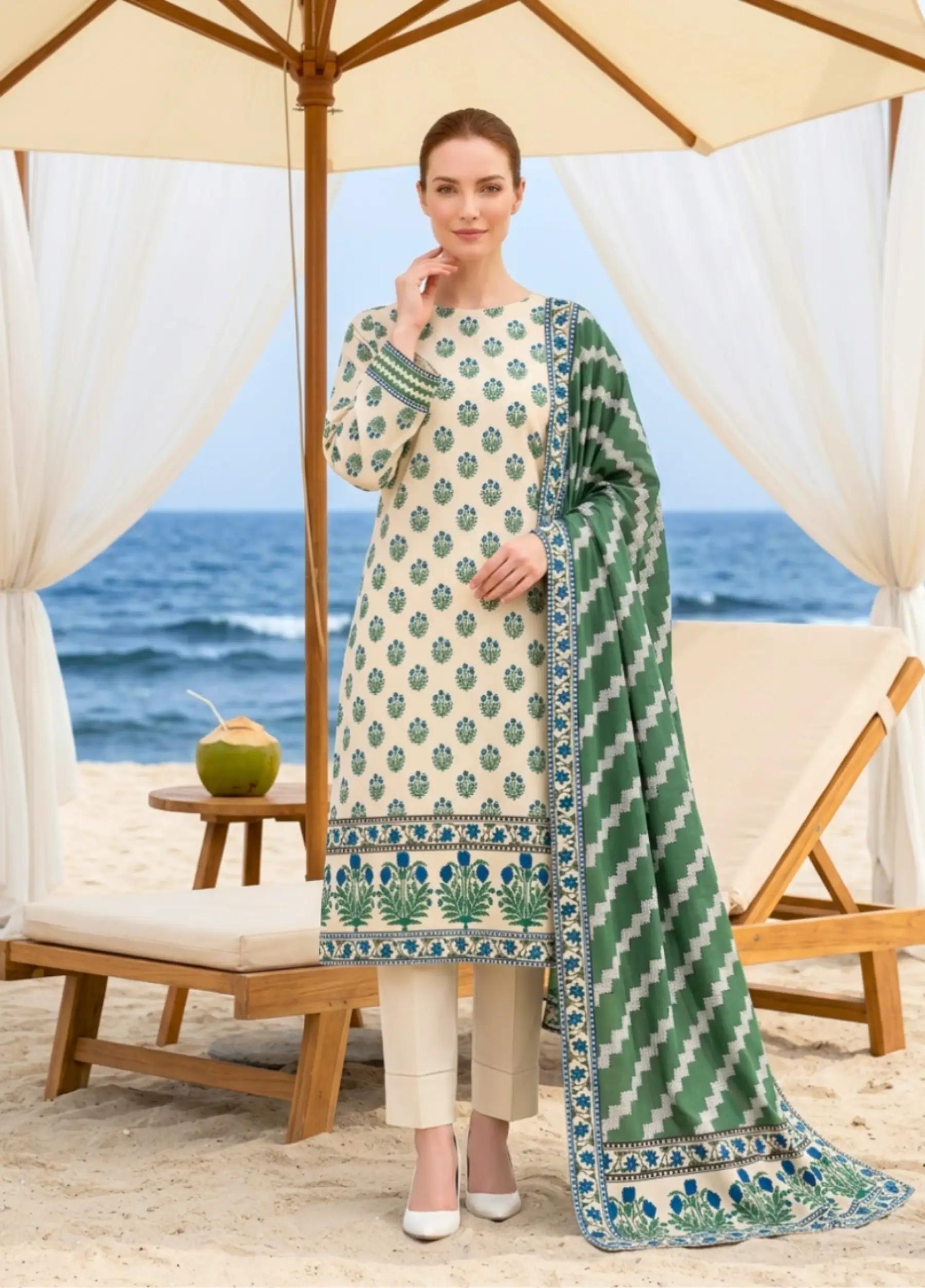 Onae by J. Volume 12 – Summer Collection 3PC Lawn Suit Design 08