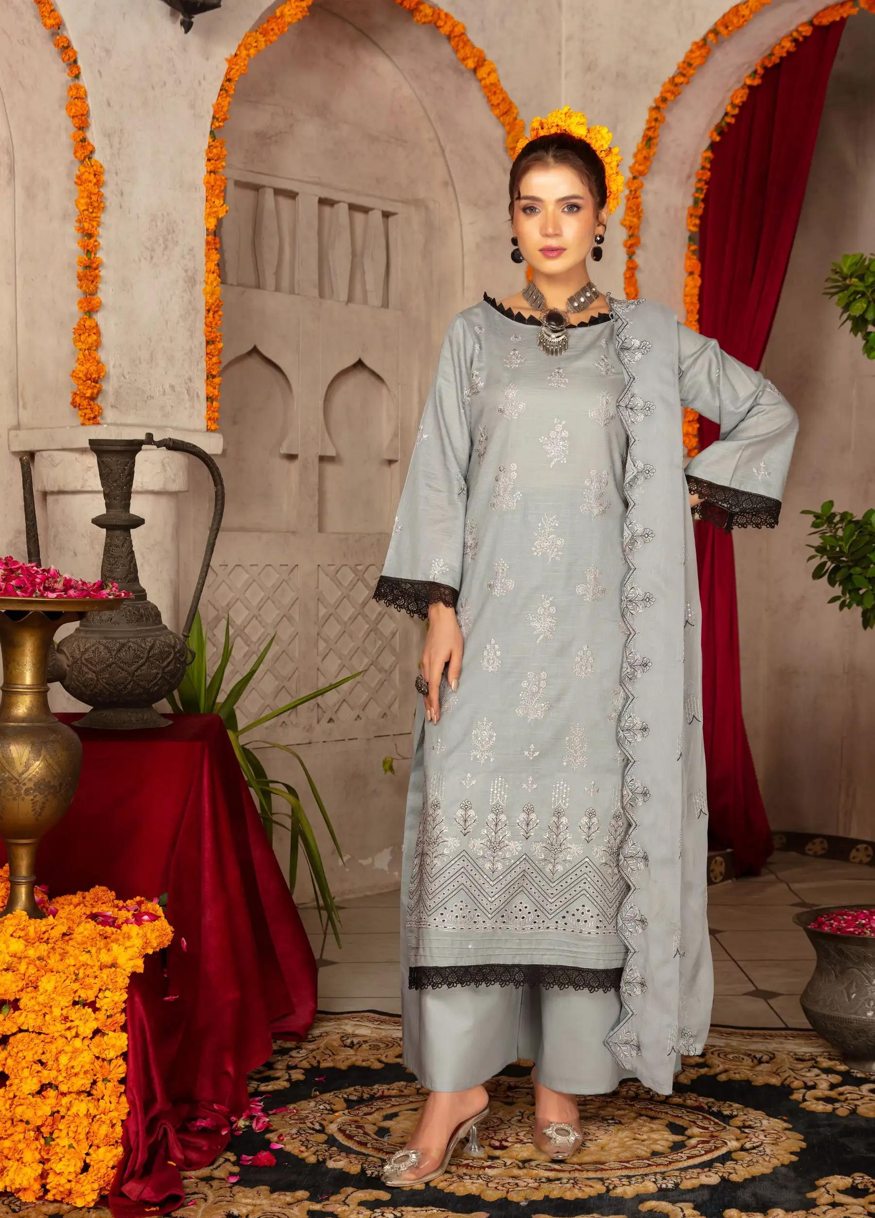Bella By Anora Premium Eid Collection Embroidered 3PC Suit Article 3009