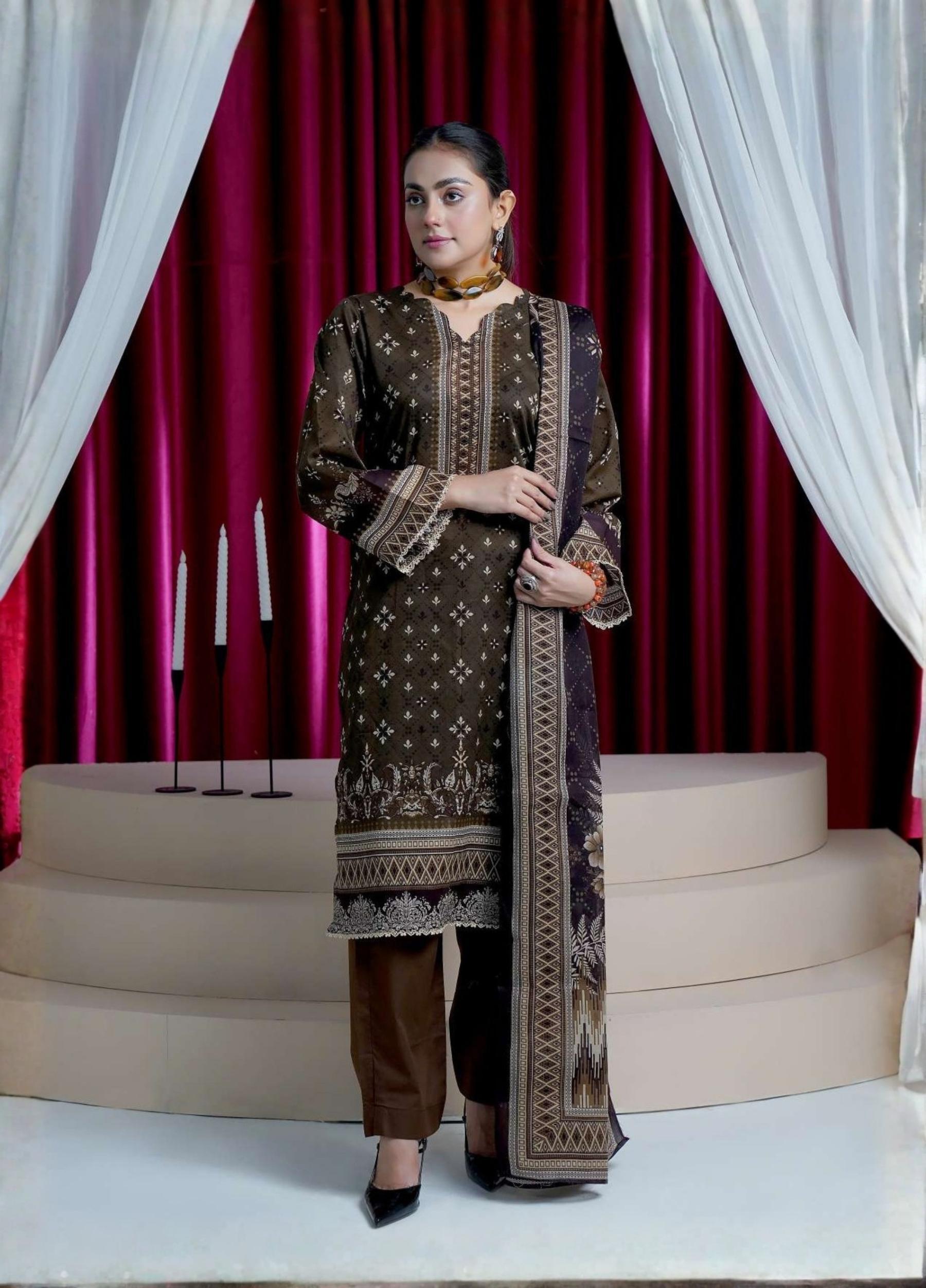 arifa by Marooj Unstitched Lawn Print 3 Piece Suits VOL-18-D-02