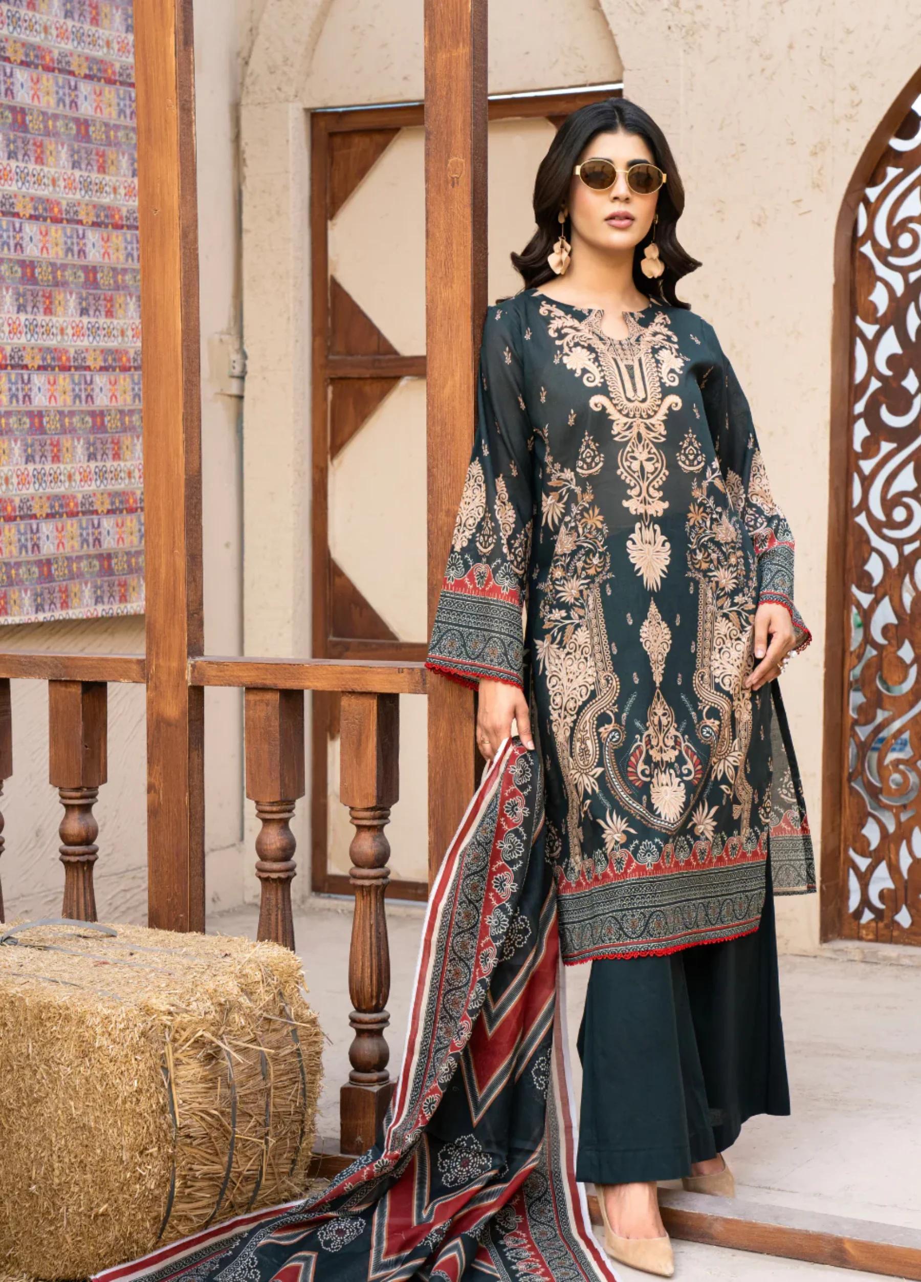Marooj Gold Imperial Collection Vol 32 Unstitched 3 PC Suit – Design 4