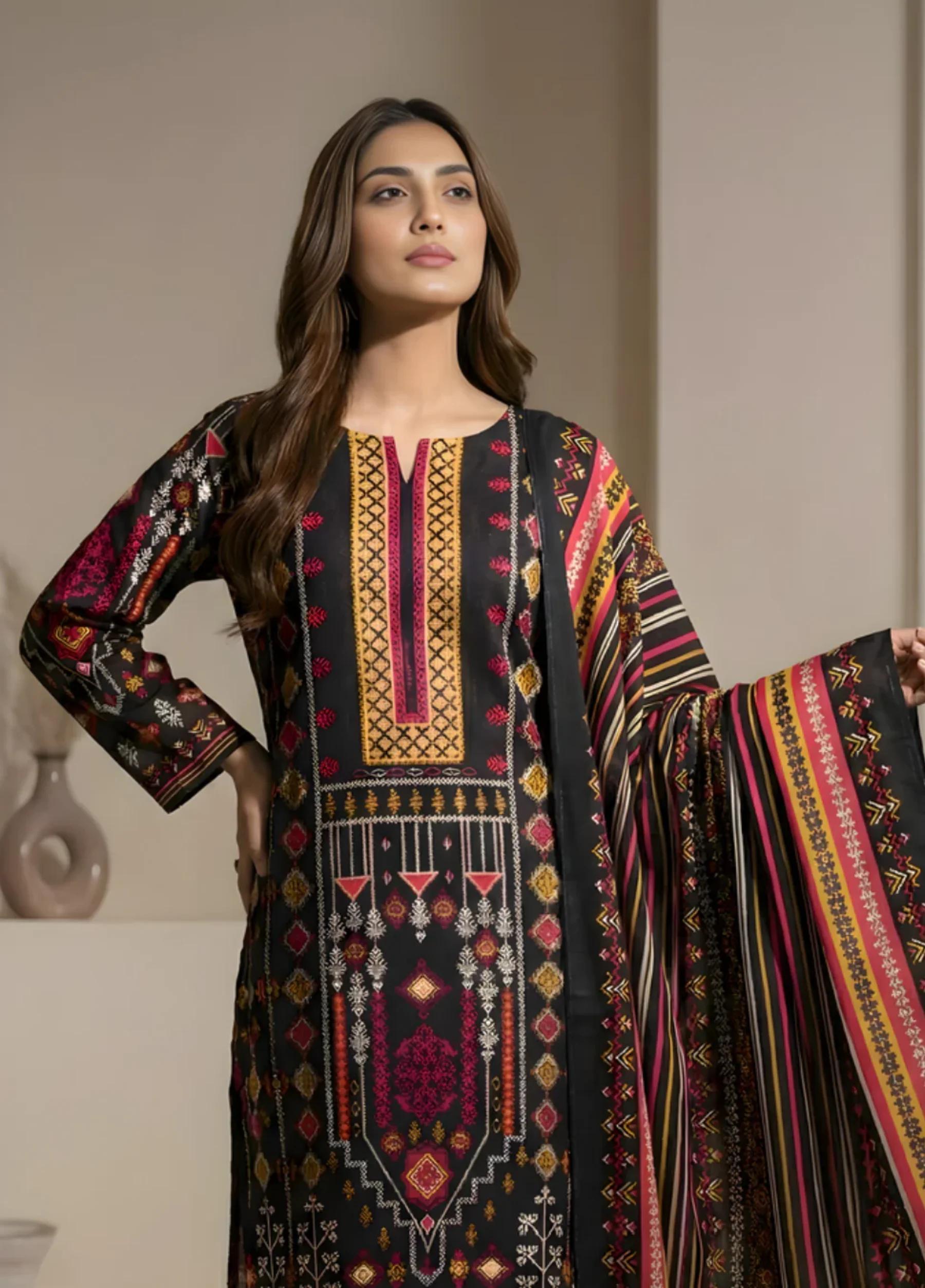 Marooj Gold Imperial Collection Vol 30 Unstitched 3 PC Suit – Design 4