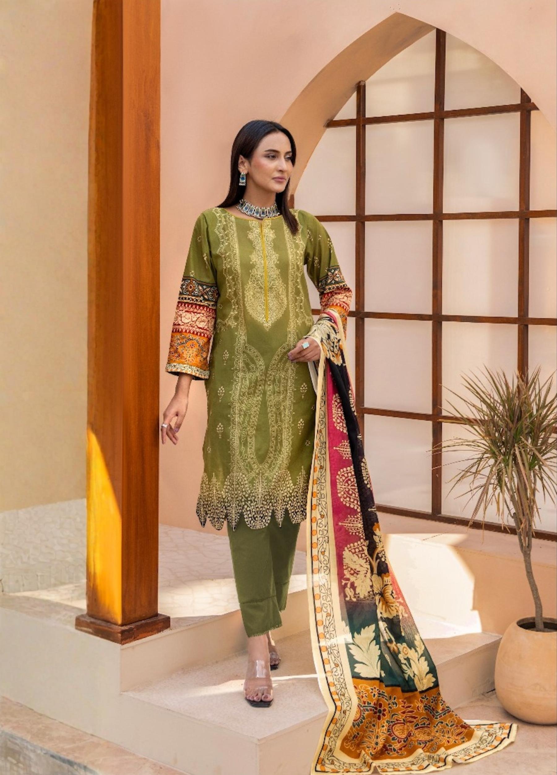 BAHAAR by MEERAL Unstitched Lawn Print 3 Piece Suits Volume:01 Design:09