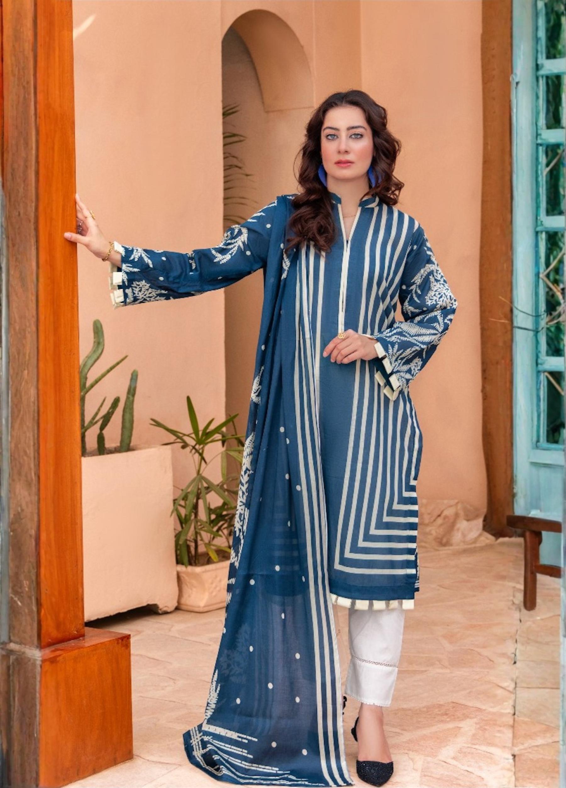 BAHAAR by MEERAL Unstitched Lawn Print 3 Piece Suits Volume:01 Design:04