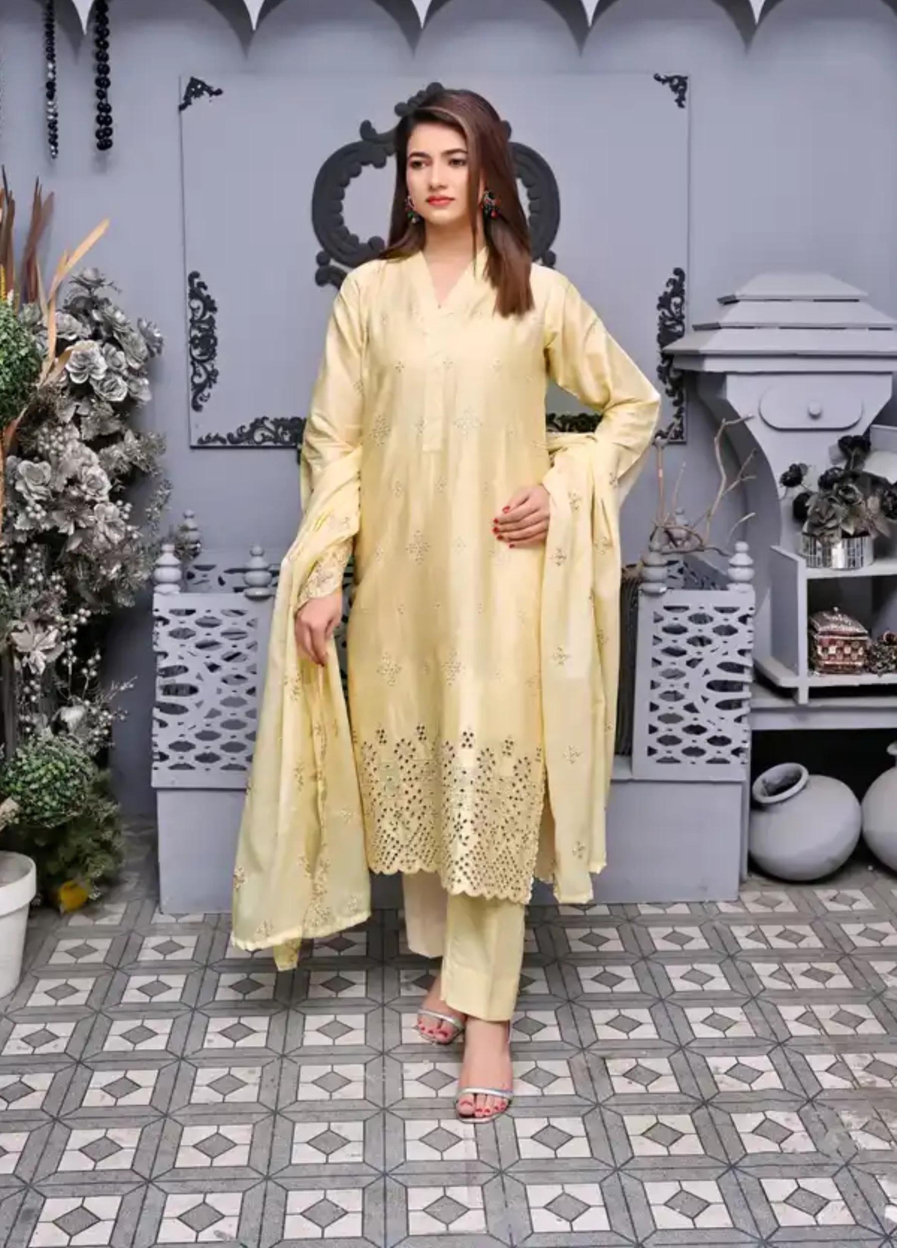 Janan by I.A Apparel Embroidered 3 PC Suit – Summer Collection Article 01