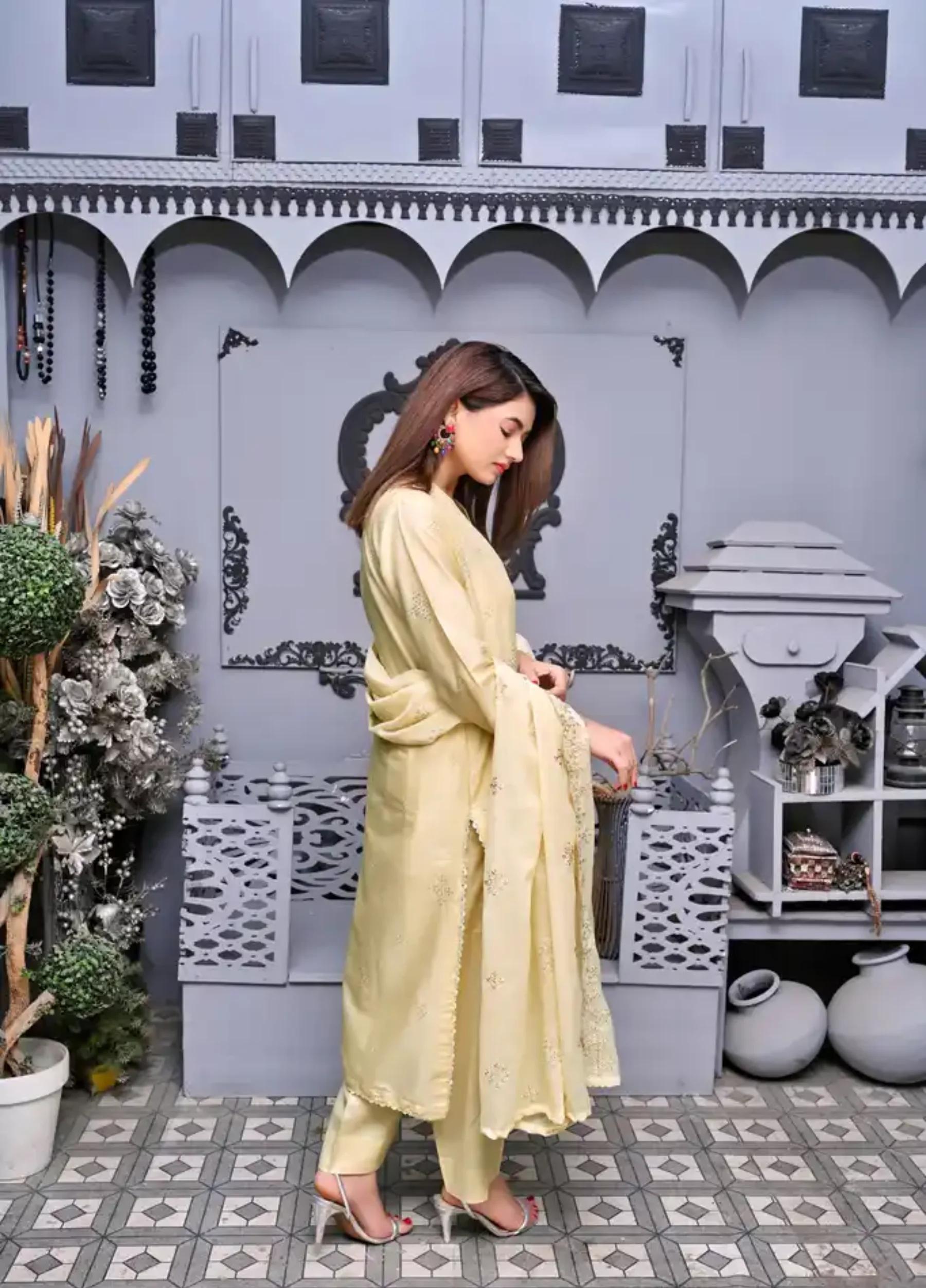 Janan by I.A Apparel Embroidered 3 PC Suit – Summer Collection Article 01 - alternate view