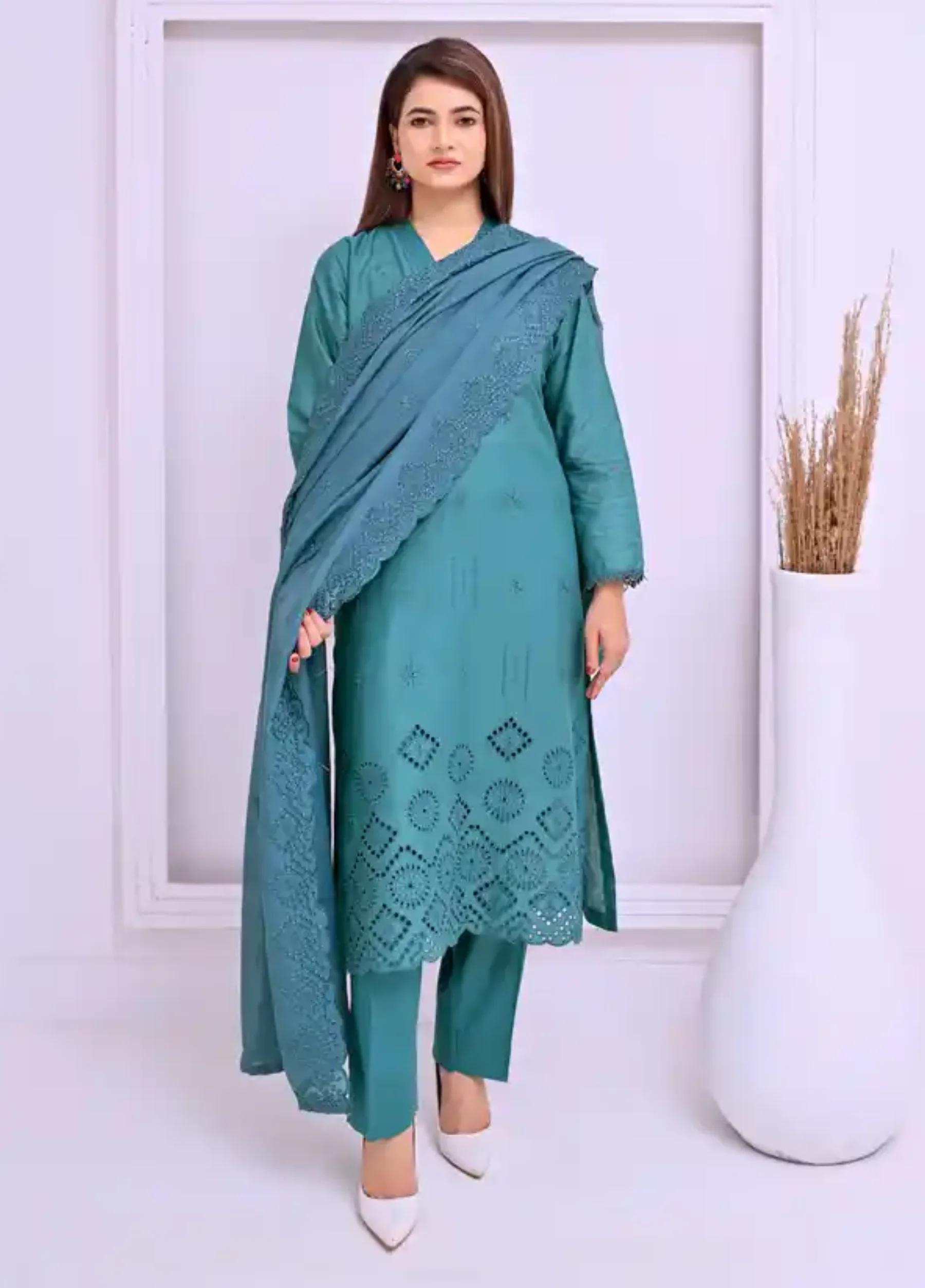 Janan by I.A Apparel Embroidered 3 PC Suit – Summer Collection Article 02