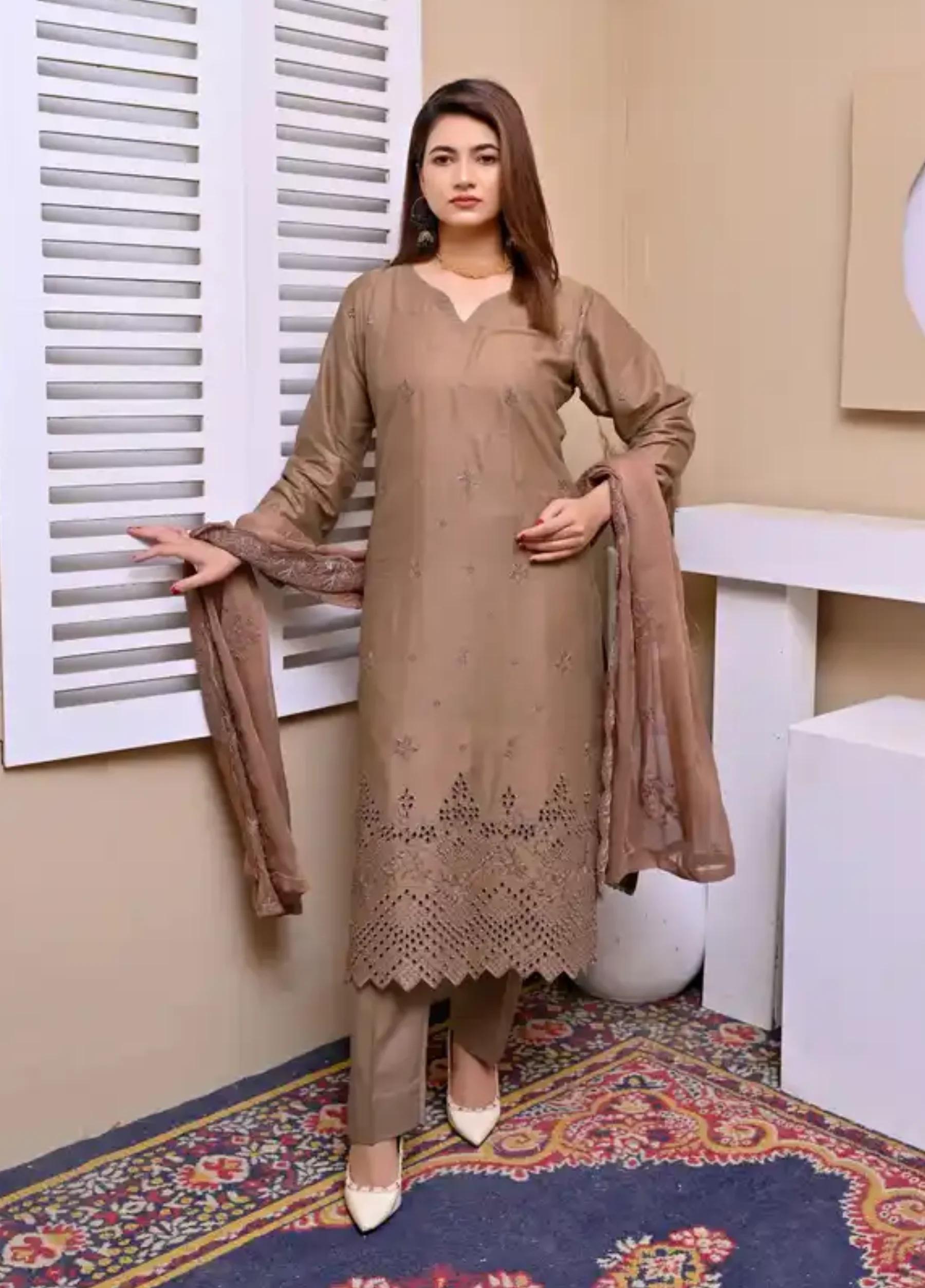 Janan by I.A Apparel Embroidered 3 PC Suit – Summer Collection Article 06