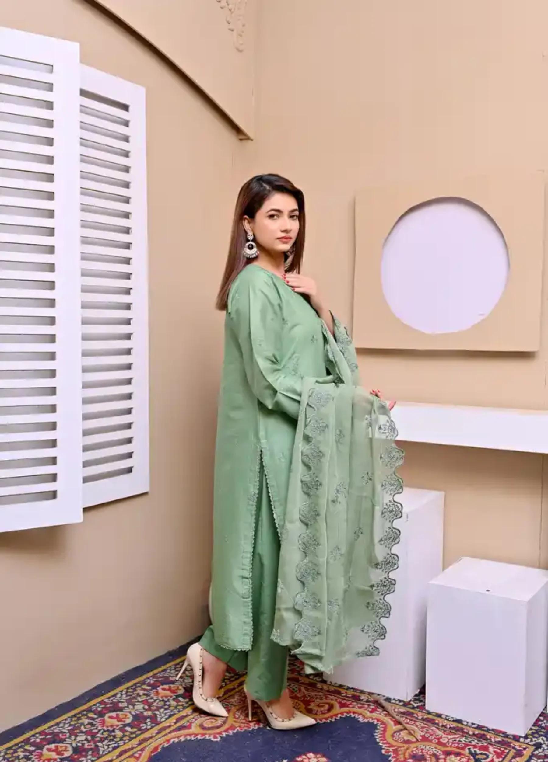Janan by I.A Apparel Embroidered 3 PC Suit – Summer Collection Article 07 - alternate view