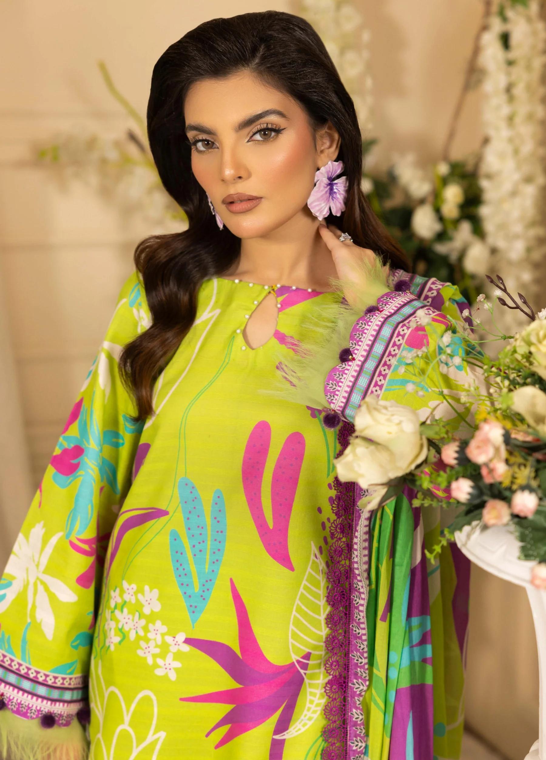 Naqsh by Rangreza Summer Glow Luxury Lawn Unstitched 3-Piece Suit – Article 00155 - alternate view