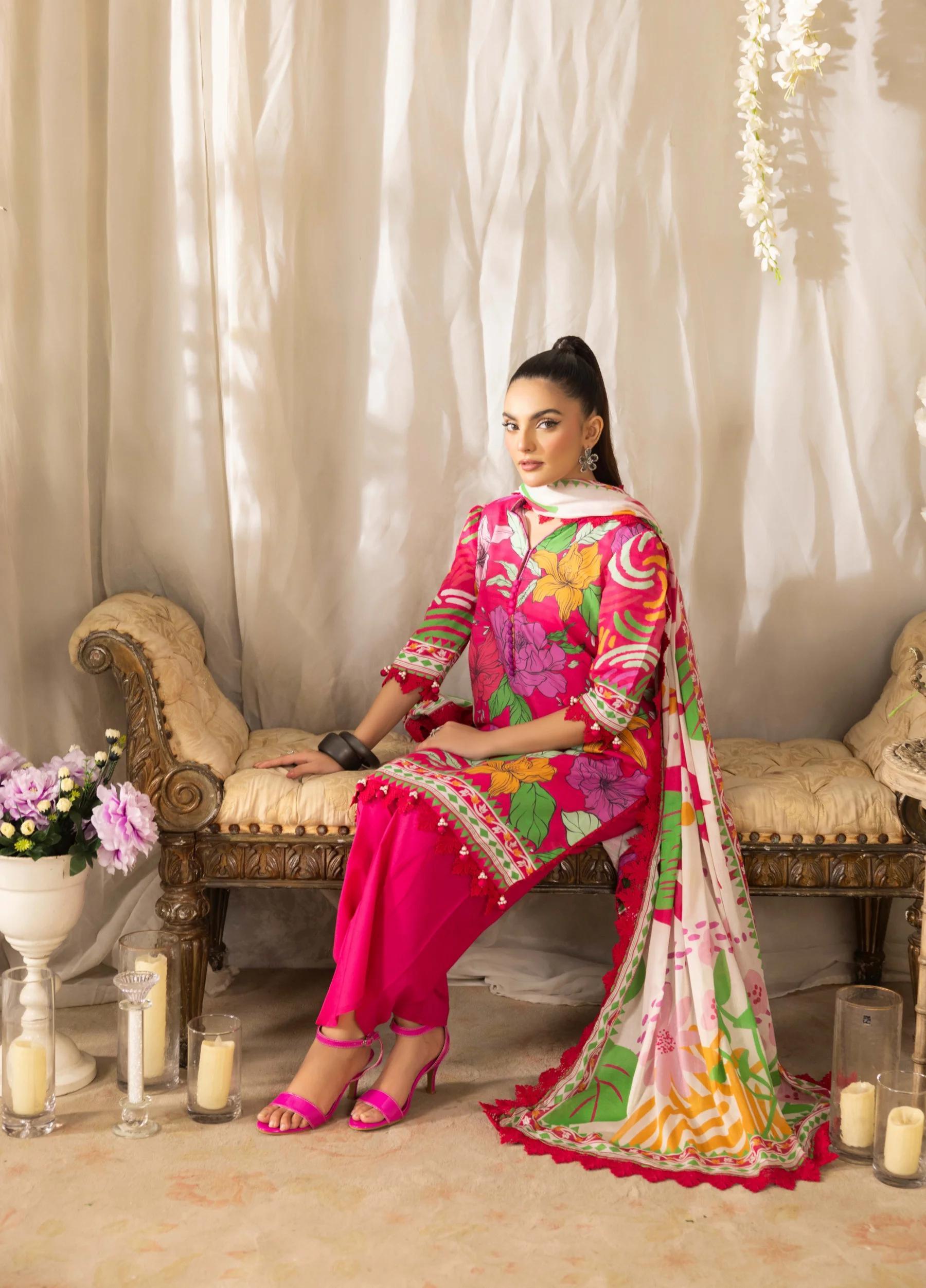 Naqsh by Rangreza Summer Glow Luxury Lawn Unstitched 3-Piece Suit – Article 00153 - alternate view