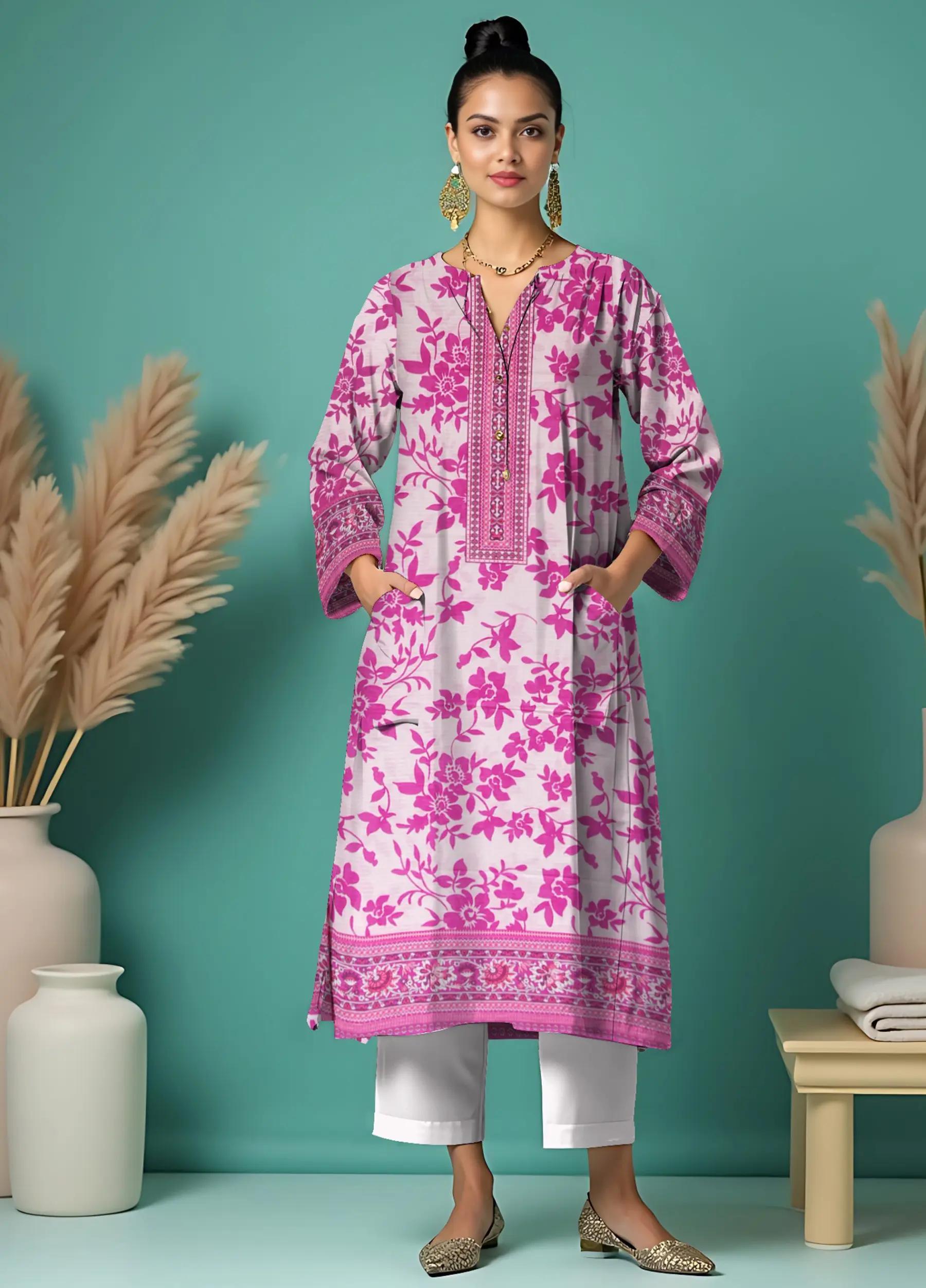 Wania Gold By Bloom Unstitched Lawn 2 Piece Summer Collection VOL-05 Design -02