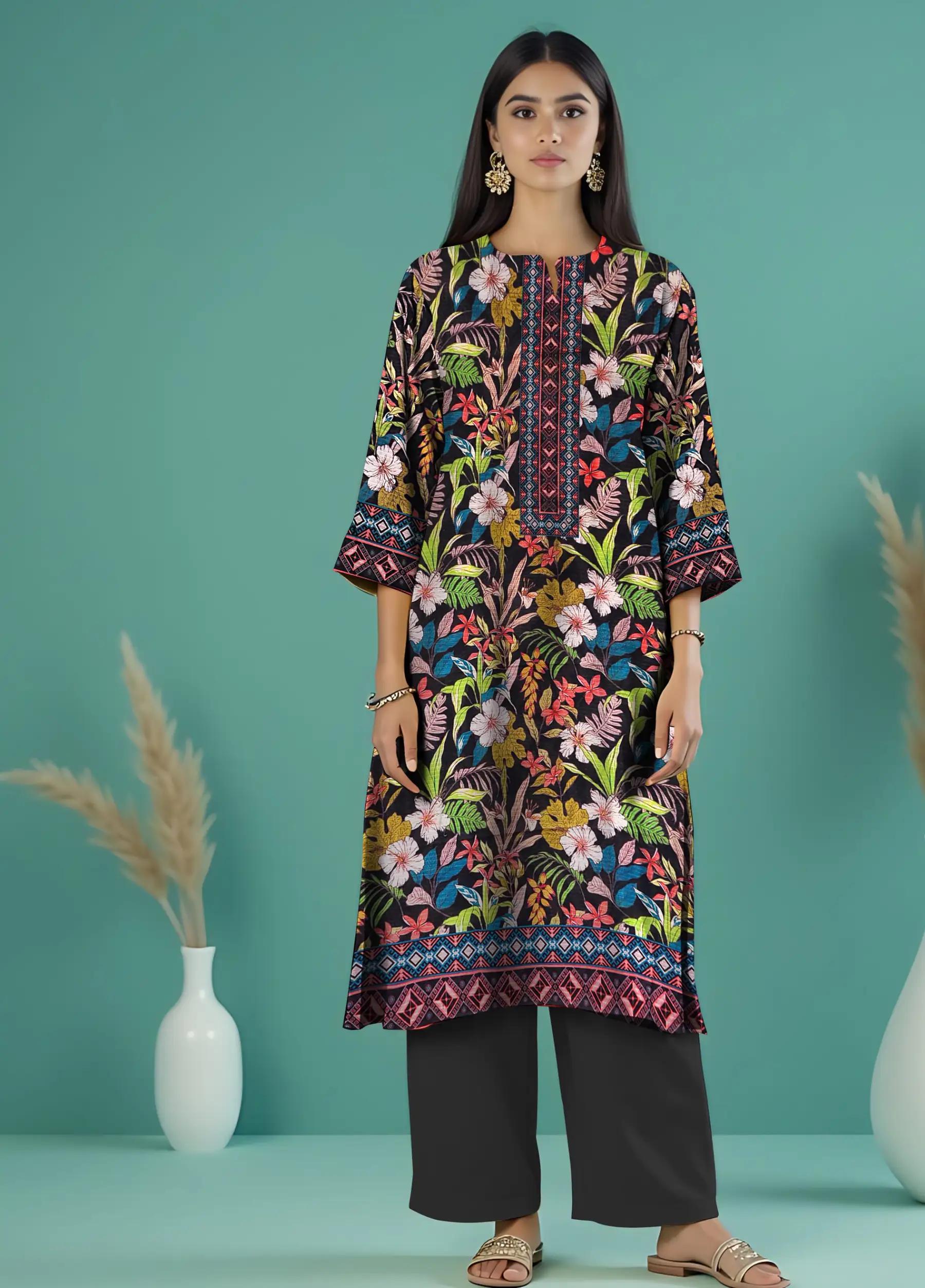 Wania Gold By Bloom Unstitched Lawn 2 Piece Summer Collection VOL-05 Design 09