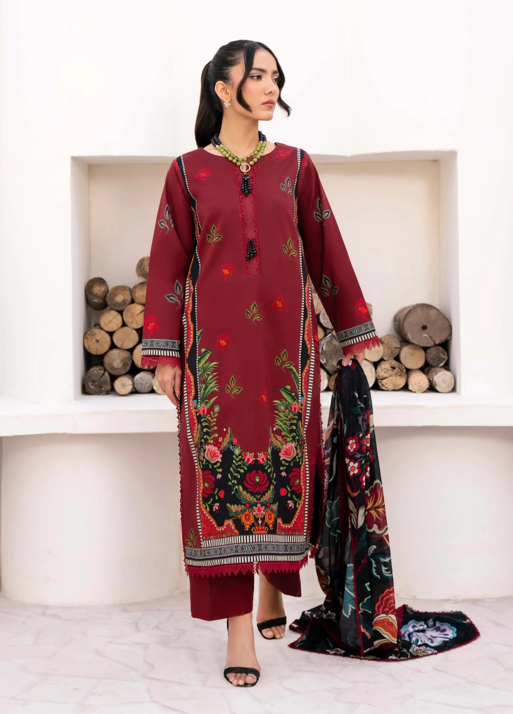 Yakin by Asifa – 3-Piece Unstitched Lawn Suit | Summer Collection 2026 | Article YBA-02