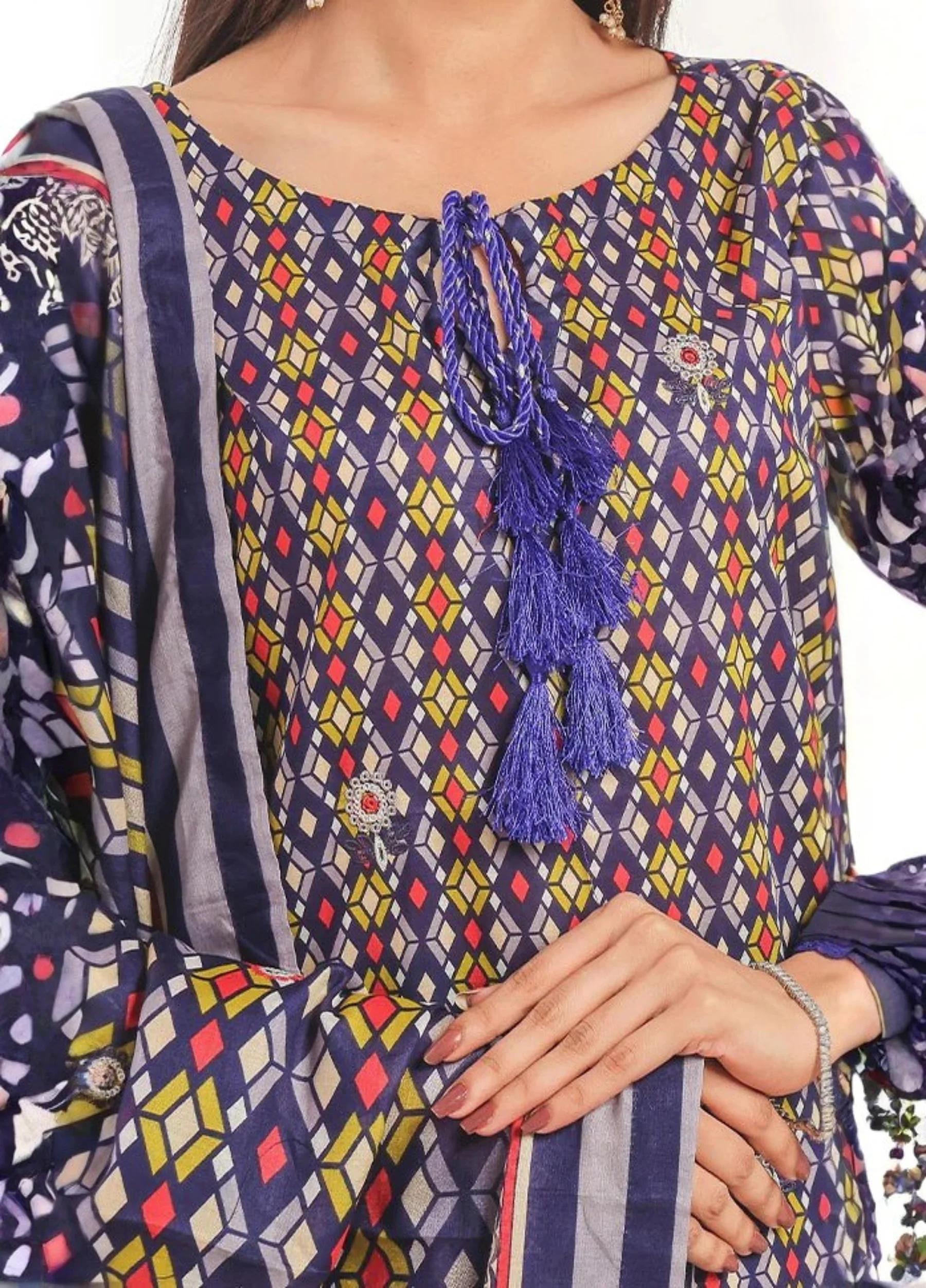 Kayseria by Jaffrani Textile Unstitched Embroidered Lawn Print 3 Piece Suits Design:06