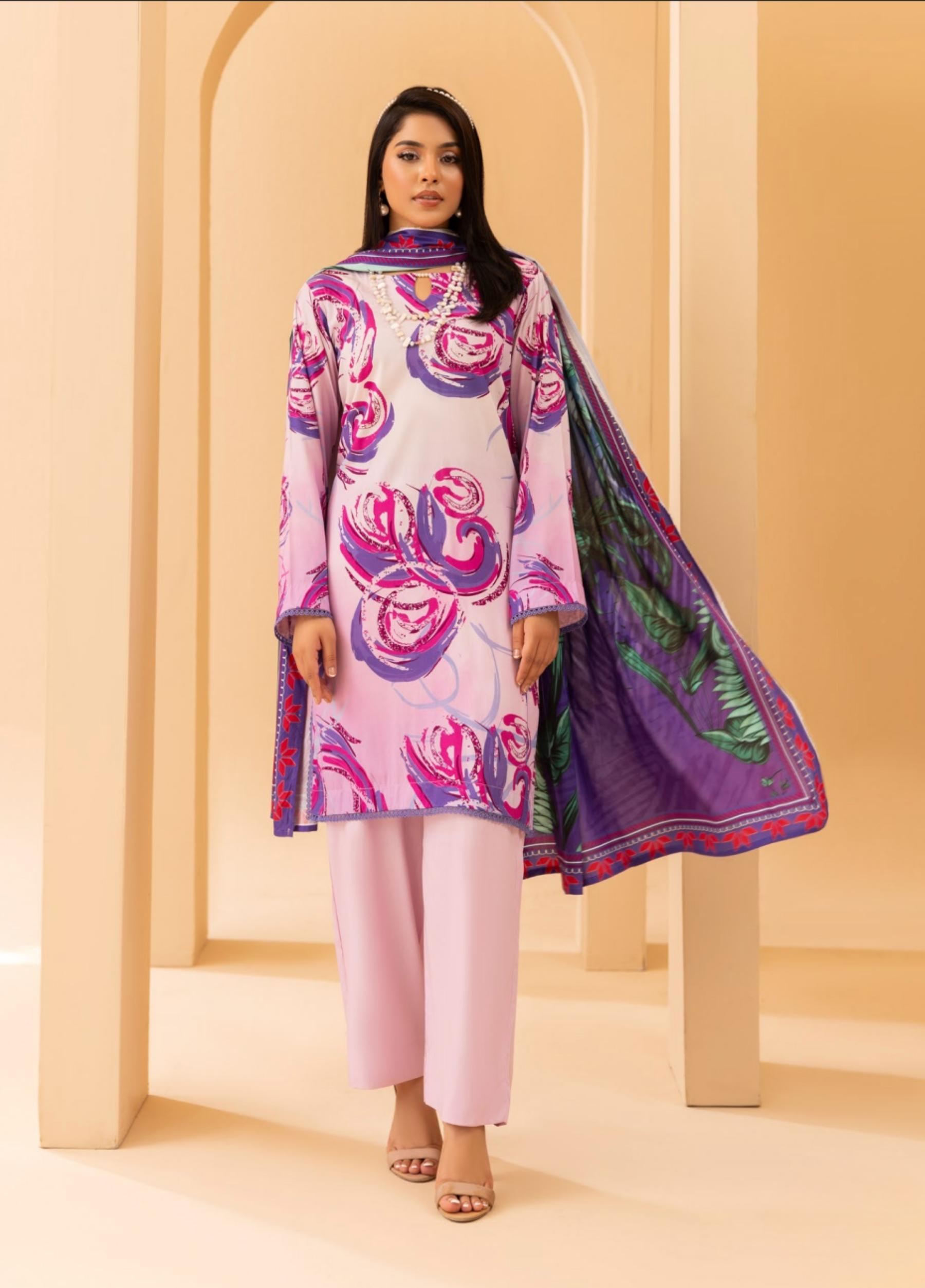Fatima Maryam by Motifz Unstitched Linen Print 3 Piece Suits Volume:01 Design:02