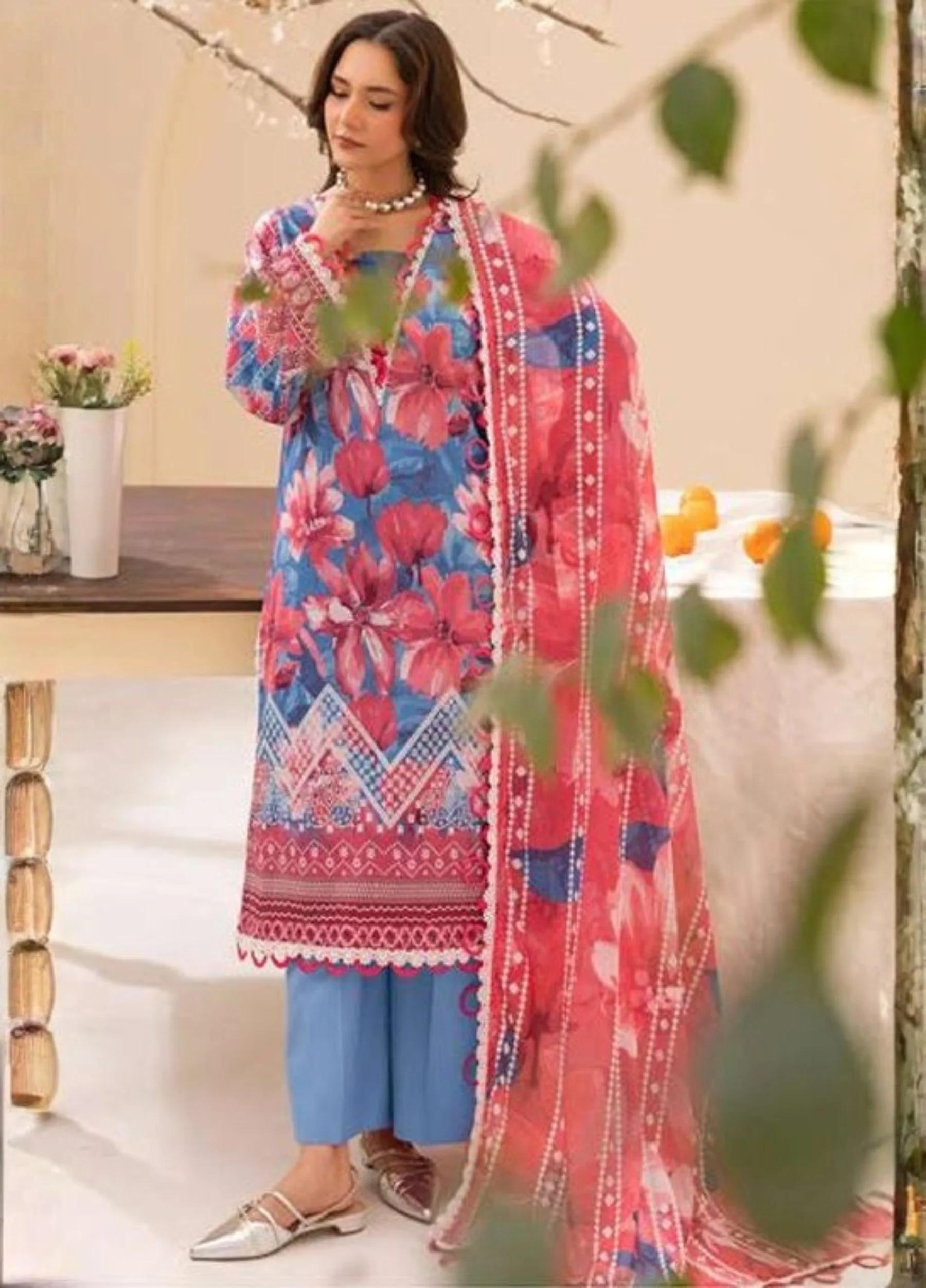Haseen By Rangreza – Unstitched 3 PC Lawn Collection | Art 08