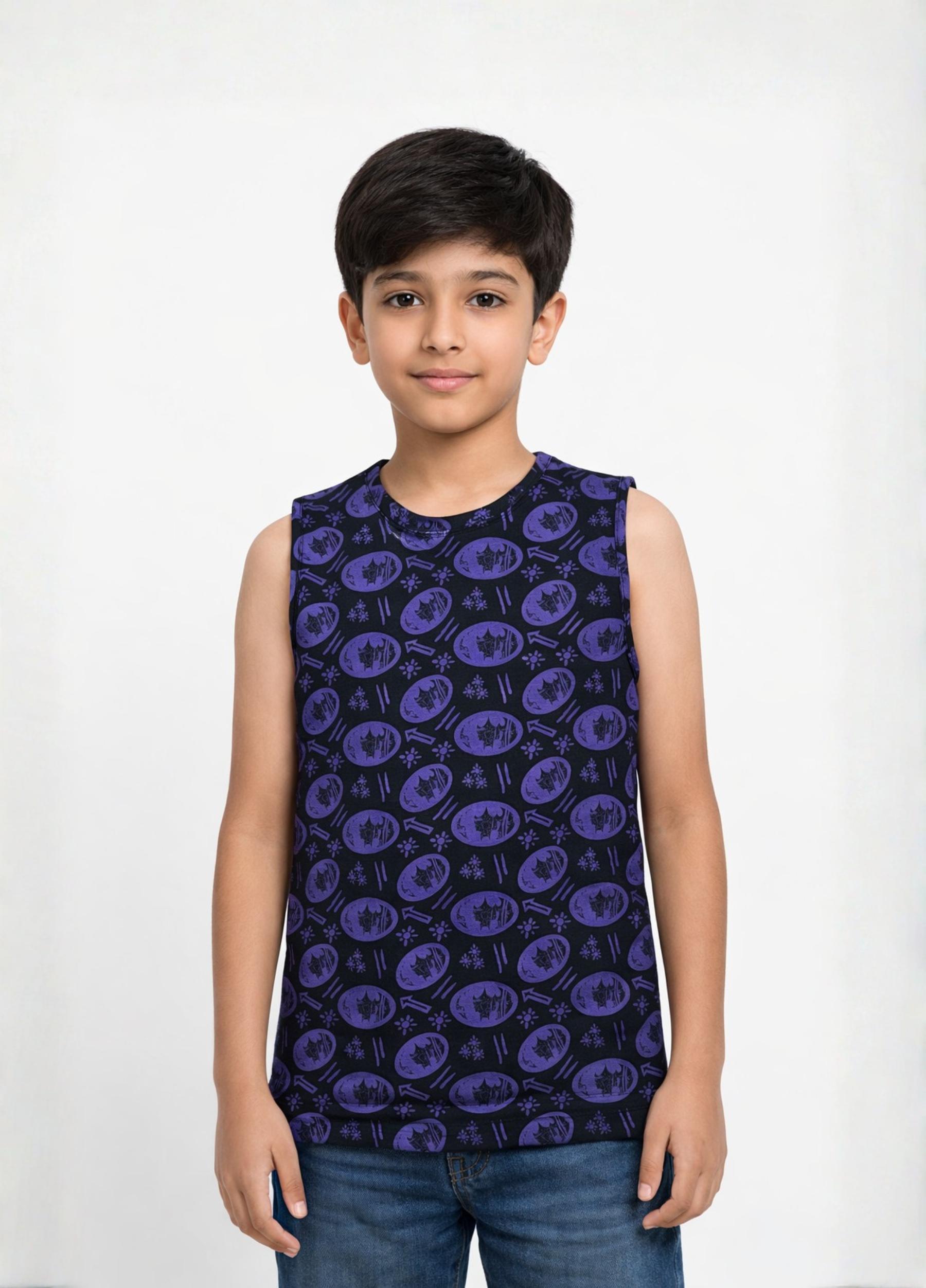 PAPPER LAND Kids SET VEST GRAP 1 Piece Shirt -Winter Collection
