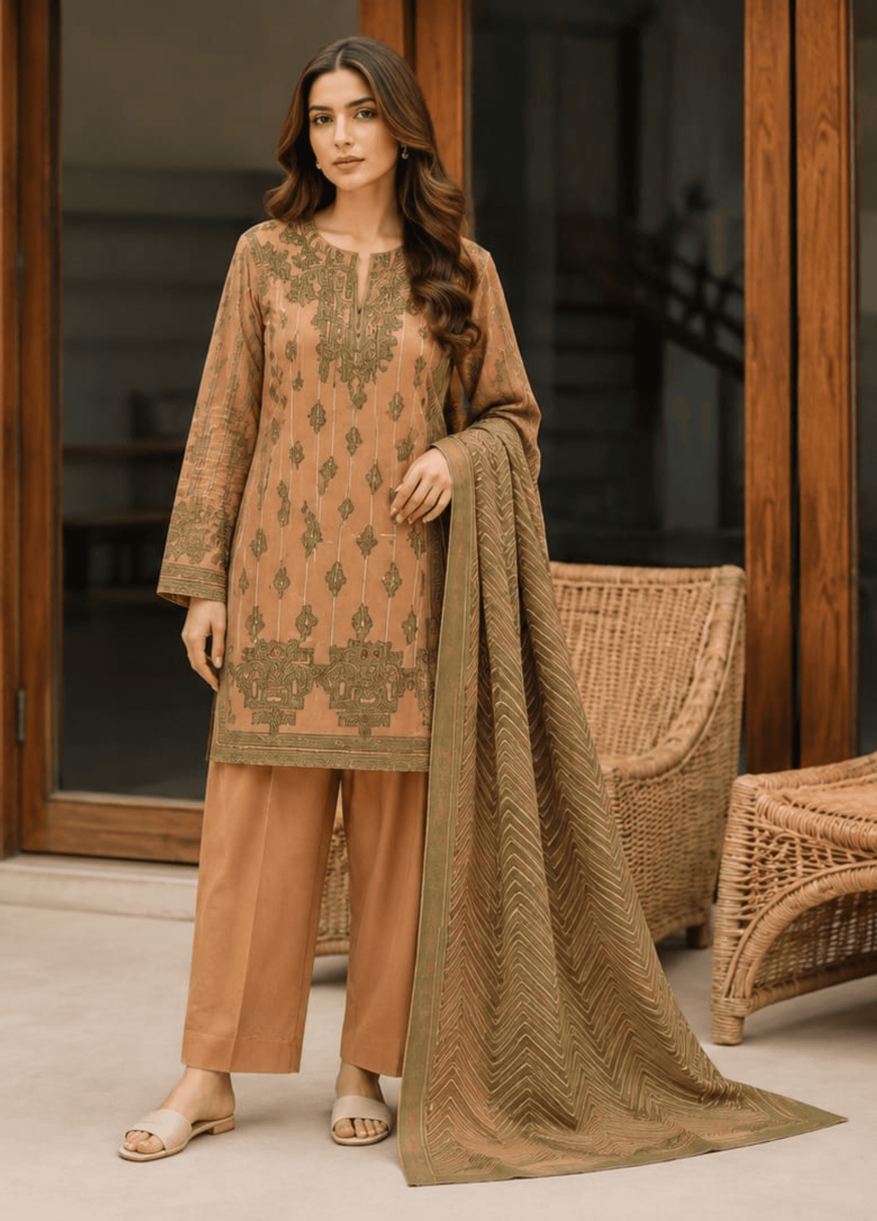 Nisha Designer Unstitched Lawn 3PC Collection Article 01