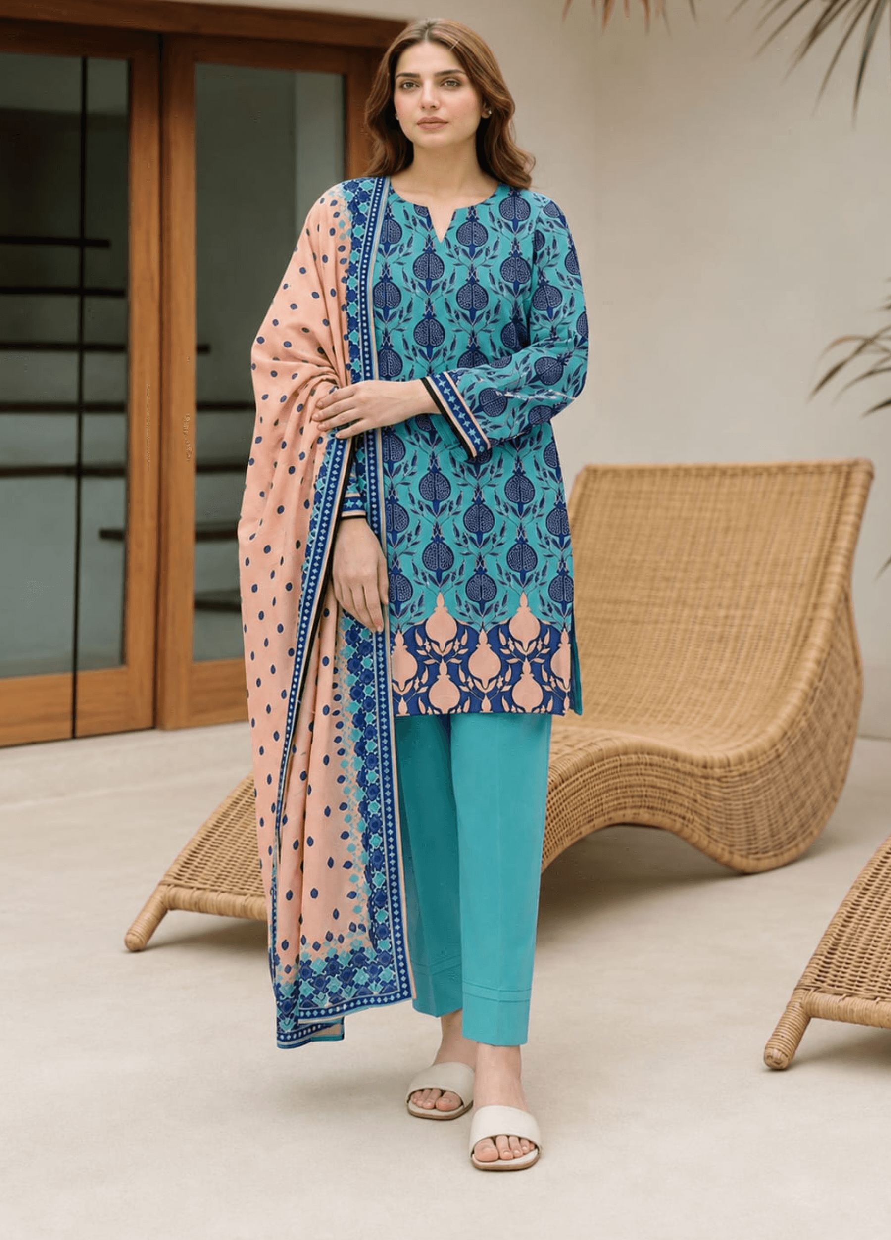 Nisha Designer Unstitched Lawn 3PC Collection Article 04