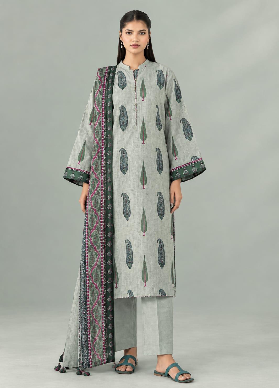 Nishat Unstitched Khaddar 3PC Winter Collection – Article 03