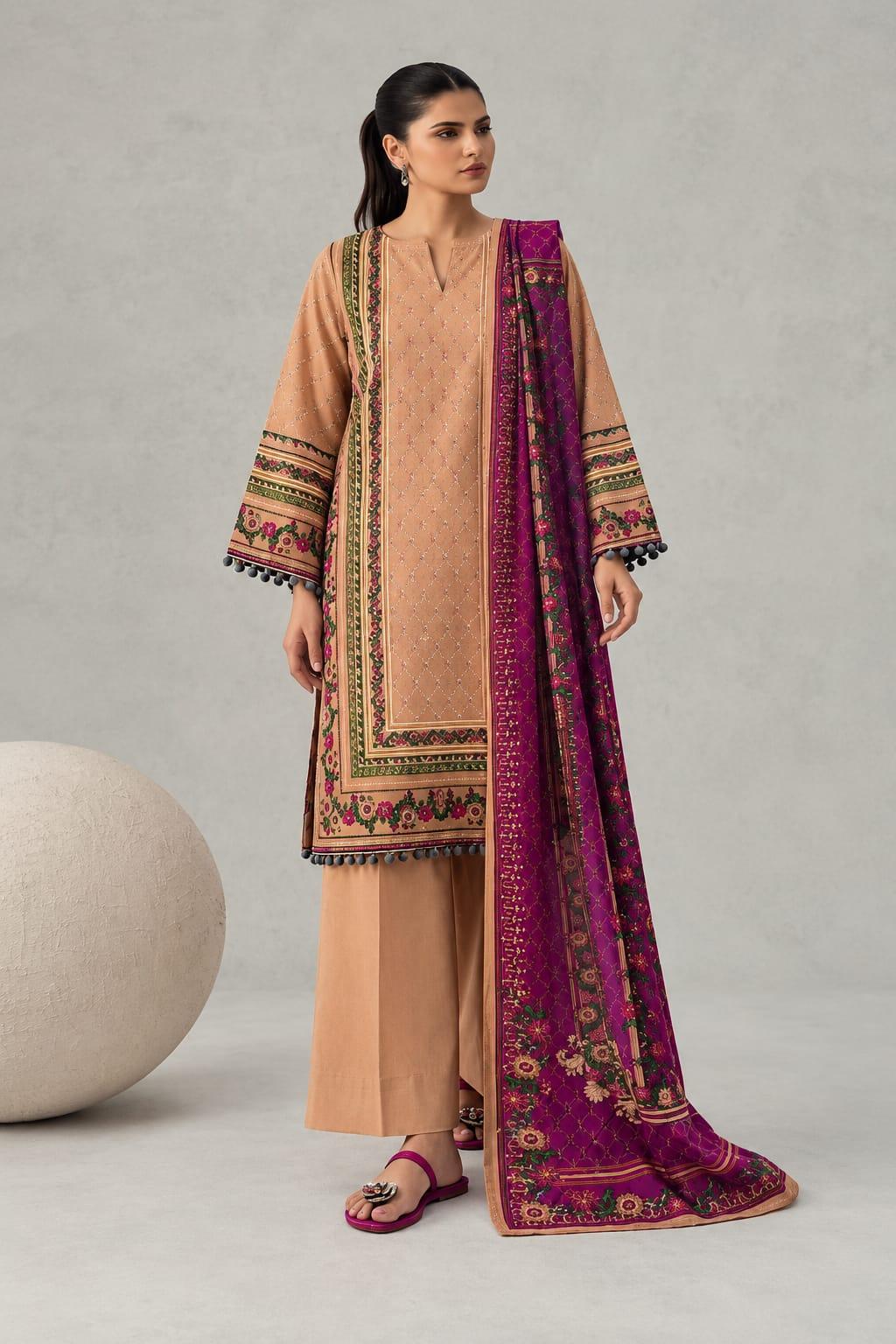Nishat Printed Linen Winter Collection – Article 07